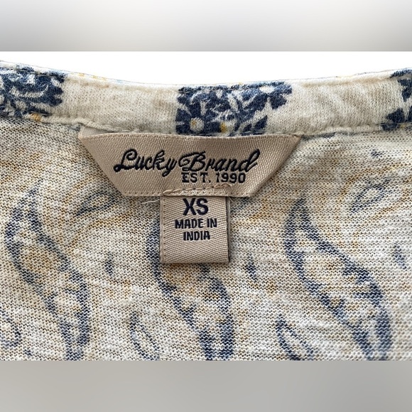 LUCKY BRAND Boho Bohemian Blouse Women XS - Picture 4 of 4